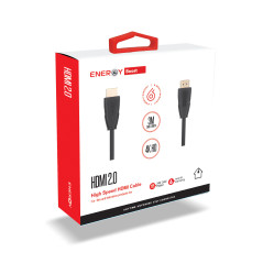 כבל שחור ENERGY HDMI to HDMI 2.0 /4K