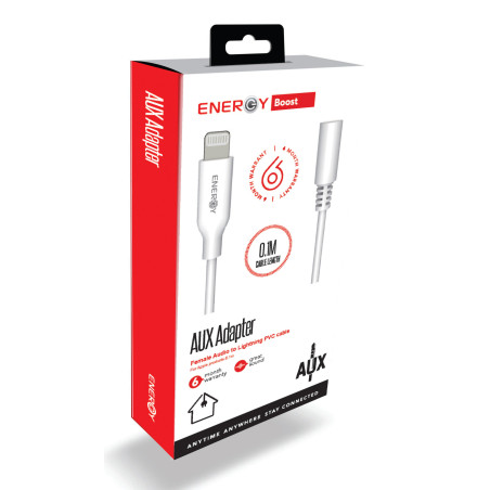 כבל Aux Female to Lightning (לא MFI) 0.1M,ENERGY
