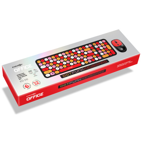 סט עכבר מקלדת אלחוטית צבעונית רטרו EG310 2.4G עכבר במשרד ביתי מקלדת + עכבר למחשב