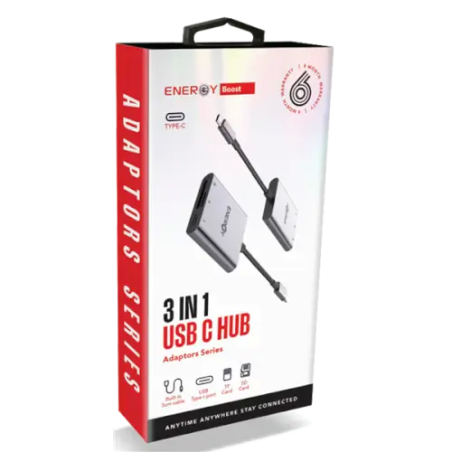 מתאם USB C Hub 3 in 1 card reader