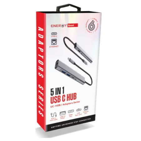 ENERGY מתאם USB C Hub 5 in 1