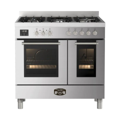 תנור כפול משולב כיריים 5 להבות גז 100 ס"מ