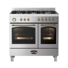 תנור כפול משולב כיריים 5 להבות גז 90 ס"מ