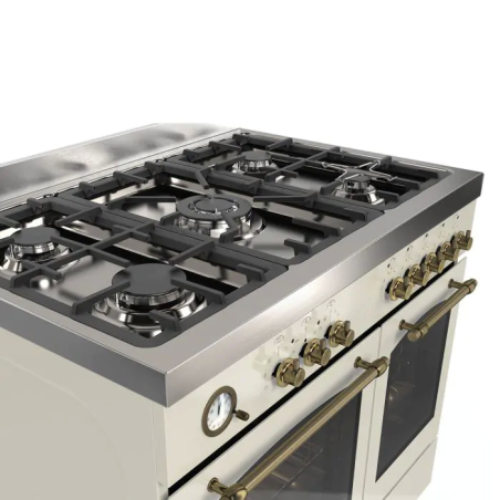 תנור כפול משולב כיריים 5 להבות גז 90 ס"מ