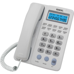 טלפון חוטי שולחני מעוצב עם תצוגה ורמקול SAKAL CID348