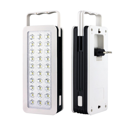 תאורת חירום נטענת ניידת ישירות לשקע 30 לדים