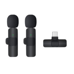 זוג מיקרופוניים אלחוטיים(K9) עם חיבור Type c 9 שחור
