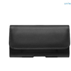 נרתיק לפאלפון לחגורה שוכב דמוי עור 6.2 מידה ׂ(9 PRO) L ׁ שחור