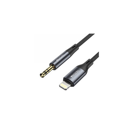 כבל הטענה aux to lighting 3.5mm שחור