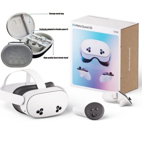 META QUEST 3S 128GB + נרתיק נשיאה קשיח