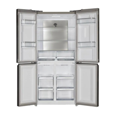 מקרר 4 דלתות מקפיא תחתון 436 ליטר- זכוכית שחורה