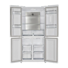 מקרר 4 דלתות מקפיא תחתון 436 ליטר- זכוכית לבנה