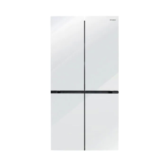 מקרר 4 דלתות מקפיא תחתון 564 ליטר- זכוכית לבנה