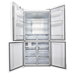 מקרר 4 דלתות מקפיא תחתון 564 ליטר- זכוכית לבנה