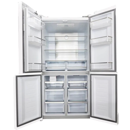 מקרר 4 דלתות מקפיא תחתון 564 ליטר- זכוכית לבנה