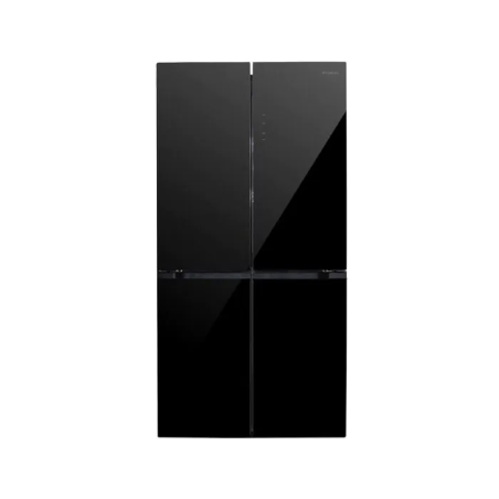 מקרר 4 דלתות מקפיא תחתון 564 ליטר- זכוכית שחורה
