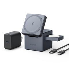 קוביית טעינה רב-תכליתית Anker 3-in-1 Cube with MagSafe Y1811