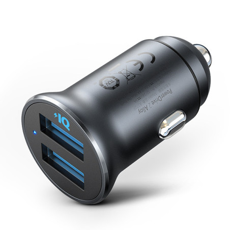 מטען לרכב 2 יציאות Anker PowerDrive 2 Alloy A2727