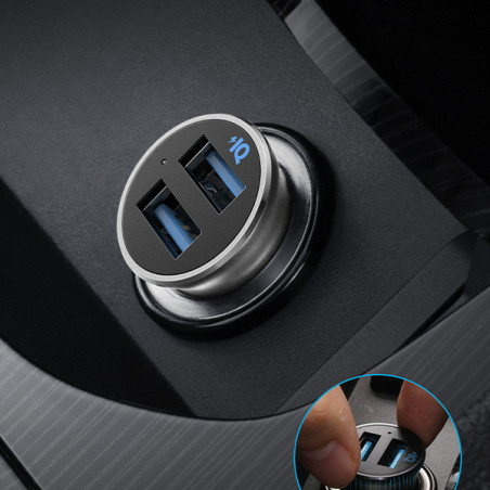 מטען לרכב 2 יציאות Anker PowerDrive 2 Alloy A2727