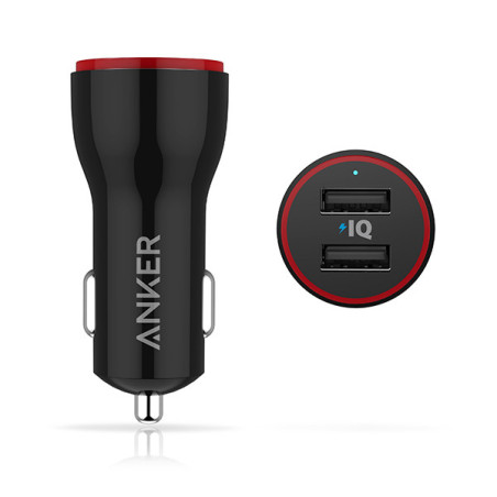 מטען לרכב Anker PowerDrive 24W 2 Port Car Charge A2310