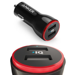 מטען לרכב Anker PowerDrive 24W 2 Port Car Charge A2310