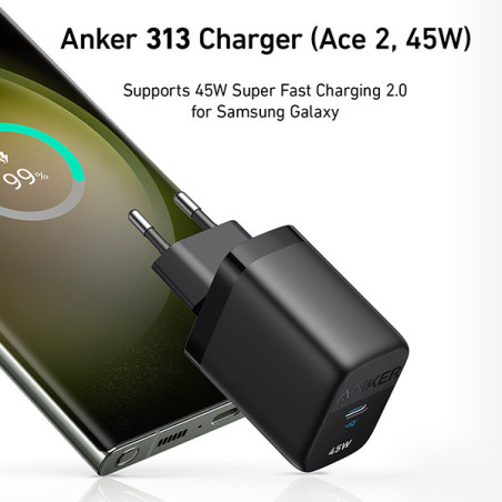 מטען קיר Anker USB-C 313 45W A2643