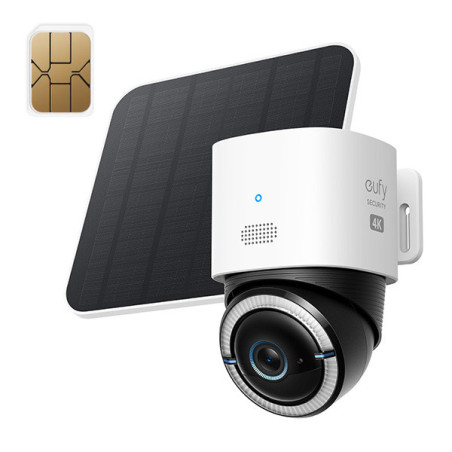 מצלמת אבטחת חוץ 4K סלולרית (4G) eufy 4G LTE Security Cam S330