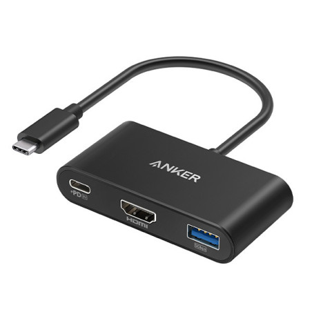 רכזת Anker PowerExpand 3-in-1 USB-C PD Hub Gray