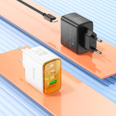 מטען “CS42A Smart” PD30W + QC3.0 EU cable set