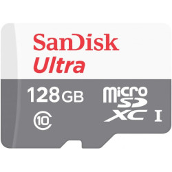 כרטיס זיכרון ללא מתאם SanDisk Ultra MicroSDXC - דגם SDSQUNR-128G-GN6MN - נפח 128GB