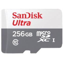 כרטיס זיכרון ללא מתאם SanDisk Ultra MicroSDXC - דגם SDSQUNR-256G-GN3MN - נפח 256GB
