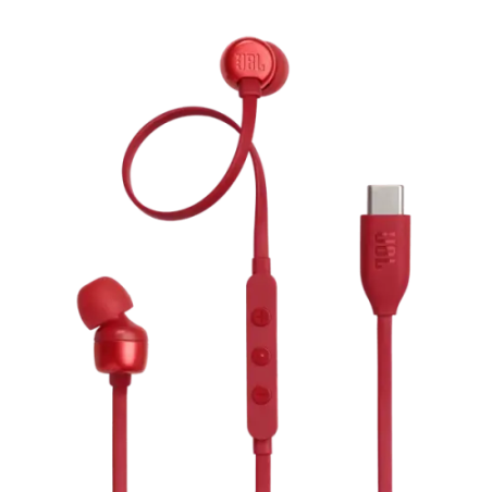 JBL TUNE 310C USB TYPE C RED אוזניות חוטיות