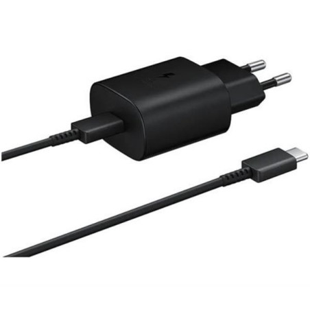 Samsung Type C 25W Charger 1.8m Cable מטען מהיר מקורי צבע שחור