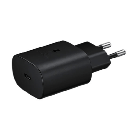 Samsung Type C 25W Charger Head ראש מטען מקורי בצבע שחור