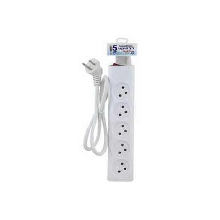 רב שקע 5 וכבל באורך עד 1 מטר + מפסק Semicom