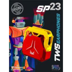 אוזניות אלחוטיות SP23 9PRO צהוב-אדום