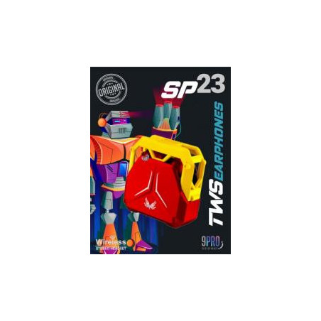 אוזניות אלחוטיות SP23 9PRO צהוב-אדום