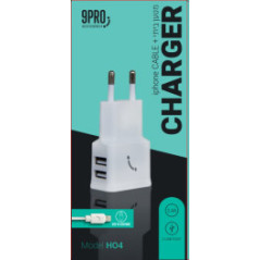 9PRO 2.4A USB To Lightning מטען ביתי לאייפון ראש+כבל