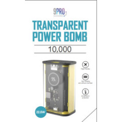 9PRO Transparent Power Bank 10,000MaH מטען נייד