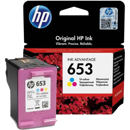 ראש דיו צבעוני סדרה 3YM74AE 653 למדפסת דגם HP DeskJet 6400