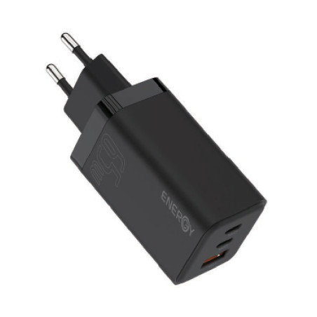 מטען בית ENERGY Premium 2C+1QC PD65W with C to C 1.5M cable שחור