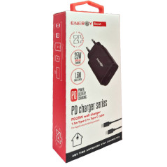 מטען בית ENERGY PD25W with C to C 1.5M cable