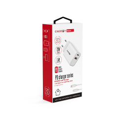 מטען בית ENERGY 20W PD&QC3.0 + C TO L 1.5M Cable