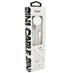 כבל משולב מטען אלחוטי שעון אפל +TARGET Type C to Lightning